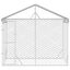vidaXL Perrera de exterior con techo acero galvanizado plata 3x9x2,5 m, , large indicador imagen numero 2